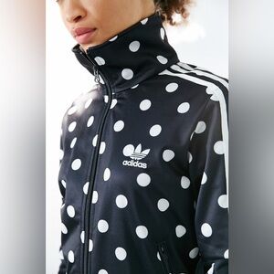 Adidas black polka dot firebird track jacket - never worn